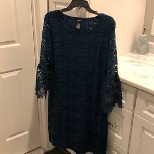 NEW Teal bell sleeve dress